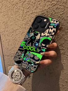 1 PIEZA Funda de teléfono con ilustración de graffiti cool, compatible con iPhone 15/15 Pro Max/14/13/12/11/7/8/XS, resistente al agua, a los golpes, a las caídas y a los arañazos