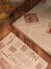 50入組羊皮紙烘焙紙，預切割不粘烘焙用羊皮紙，適用於烘焙、烹飪、燒烤、氣炸鍋和蒸煮，適用於大多數烘焙盤、廚房氣炸鍋、氣炸鍋襯墊、氣炸鍋紙、空氣炸鍋