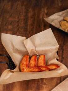 50入組羊皮紙烘焙紙，預切割不粘烘焙用羊皮紙，適用於烘焙、烹飪、燒烤、氣炸鍋和蒸煮，適用於大多數烘焙盤、廚房氣炸鍋、氣炸鍋襯墊、氣炸鍋紙、空氣炸鍋