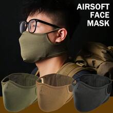 Ueasy 1pc Airsoft Mask Half Face With Removable Silicone Mesh Airsoft Face Mask Paintball Mask For Men Riding Paintball Shooting Real CS Survival Games - Multicolor - View 3