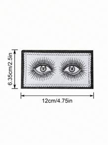 2 Stücke Vintage-Auge gesticktes Aufbügler, Bügel- oder Nähaufnäher für Kleidung, Hüte, Jacken und Taschen