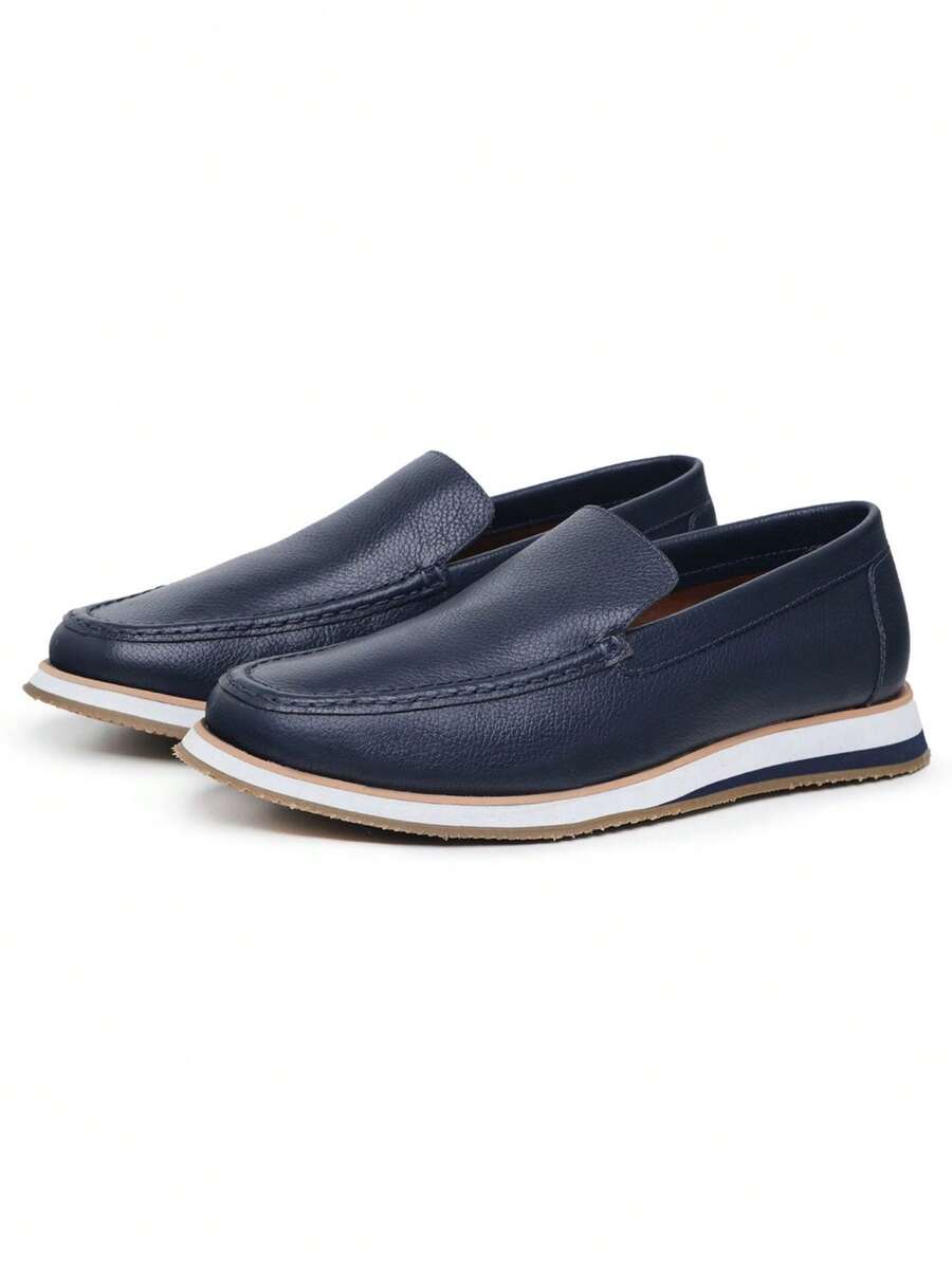 Men's Moccasin Exclusive Modeling Leather Cooper - 藏蓝色 - 查看 1