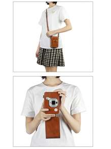Protective Case Compatible With Instant Mini Liplay Hybrid Instant Camera And Printer, Soft PU Leather Bag With Removable/Adjustable Shoulder Strap Travel Digital Camera School College Back To School Camera Case Camera Bag Cannon Dorm Power Bank