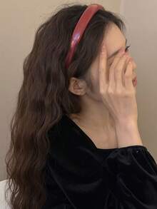 1 Pieza Diadema color vino tinto, accesorio de pelo vintage elegante para un aspecto sencillo y sofisticado Tiaras, para volver a la escuela - Multicolor - Ver 8