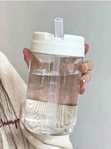 1pc Clear Water Bottle - Clear - View 5