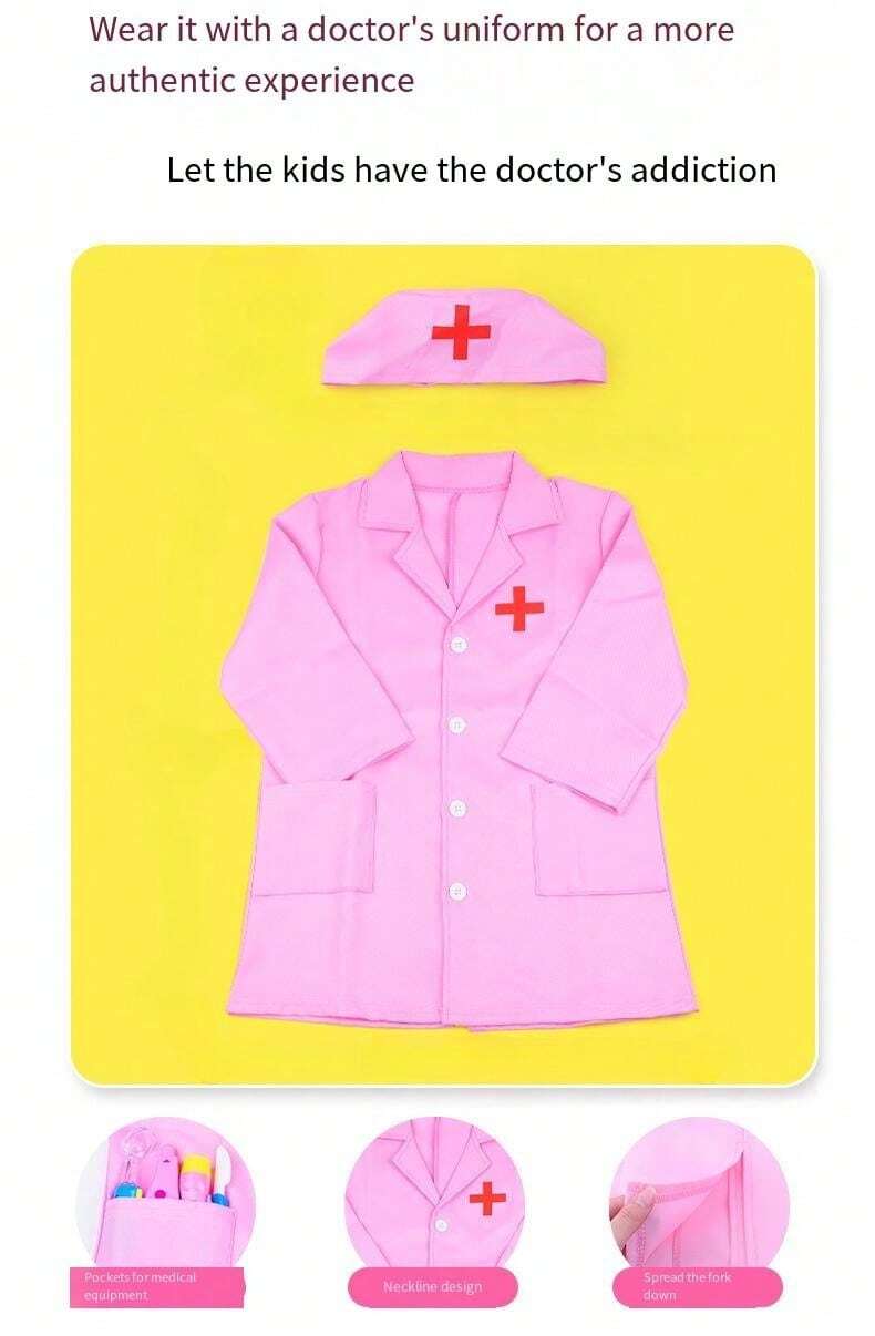 Children's Nurse Costume, Doctor Role Play Outfit For Performance