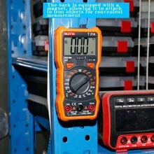 NJTY數字萬用表T21A T21B T21C T21D T21E 6000計數A V自動範圍T-RMS NCV手持萬用表電壓表測試儀 - 黑色 - 查看 5