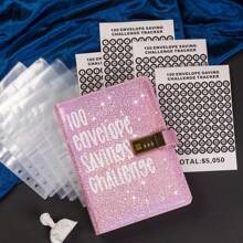 100 Envelopes Saving Challenge Binder, Money Saving Challenge Budget Binder With 100 Cash Envelopes, Savings Challenges Book With Lock, Easy And Fun Way To Save 5050 Dollars - Multicolor - View 10