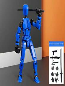 3D Printed Lucky 13 Jointed Doll, Multi-Colored And Adjustable - Multicolor - View 11