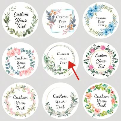96 Pcs Personalized Round Circle Label Stickers, Wedding Sticker Custom Name Date Thank You Stickers For Bridal Shower Party Favors Fashionable, Colorful, Cute, Adorable, Contracted, Kawaii, Stylish, Casual Custom, For Fall/Autumn, For Holiday Finds, Winter Fashion, Christmas Gift, Christmas Decorations, Personalized Christmas Ornaments, Personalized Gifts Christmas Accessories, College Students, University Students, Freshman, Sophomore, Underclassmen, Customized Wedding Accessories, Easy Comfort