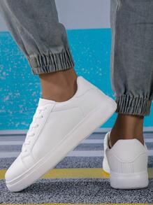 Couple's Sneakers, Men's And Women's White Casual Shoes, Spring/Summer New Style, Suitable For Students, Sports, Size 36-42, Non-Slip Work Shoes
