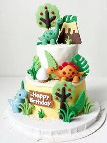 28 قطعة مجموعة ديكور كعكة بموضوع حديقة الديناصورات الكرتونية ، مصنوعة من مادة المطاط الناعم ، بألوان زاهية وأشكال واقعية ، مناسبة لديكور حفلة عيد الميلاد ، تشمل: 3 نماذج ديناصورات ثلاثية الأبعاد ، 12 ورقة ، 8 حشائش صغيرة ، 2 شجرة صغيرة ، 1 بيضة ديناصور ، 1 بركان صغير ، 1 لافتة عيد ميلاد سعيد. عنصر ديكور كعكة عيد ميلاد مفاجئة ، ديكور سيارة ، إكسسوارات المكتب ، عيد الميلاد