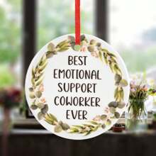 1 件，送给同事的礼物，“有史以来最好的情感支持同事”，圆形陶瓷材料礼物 2.87 英寸，带红绳，适合办公室装饰、生日礼物、公司礼物创意礼物，适合返校、生日 - 彩色 - 查看 14