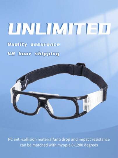  OBAOLAY Basketball Sports Glasses Football Goggles Protect The Eyes Anti-Impact Silicone Material And PC Solid Frame Can Replace Prescription Lenses For Man And Woman