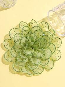 14 厘米夸张奢华多层 3D 面料大花胸针，带水钻，完美适合正式场合情人节情人节礼服配饰别针用于衣服包饰学校办公室配饰衬衫夹克珠宝圣诞节万圣节衣服别针有趣可爱的教师礼物 - 彩色 - 查看 16