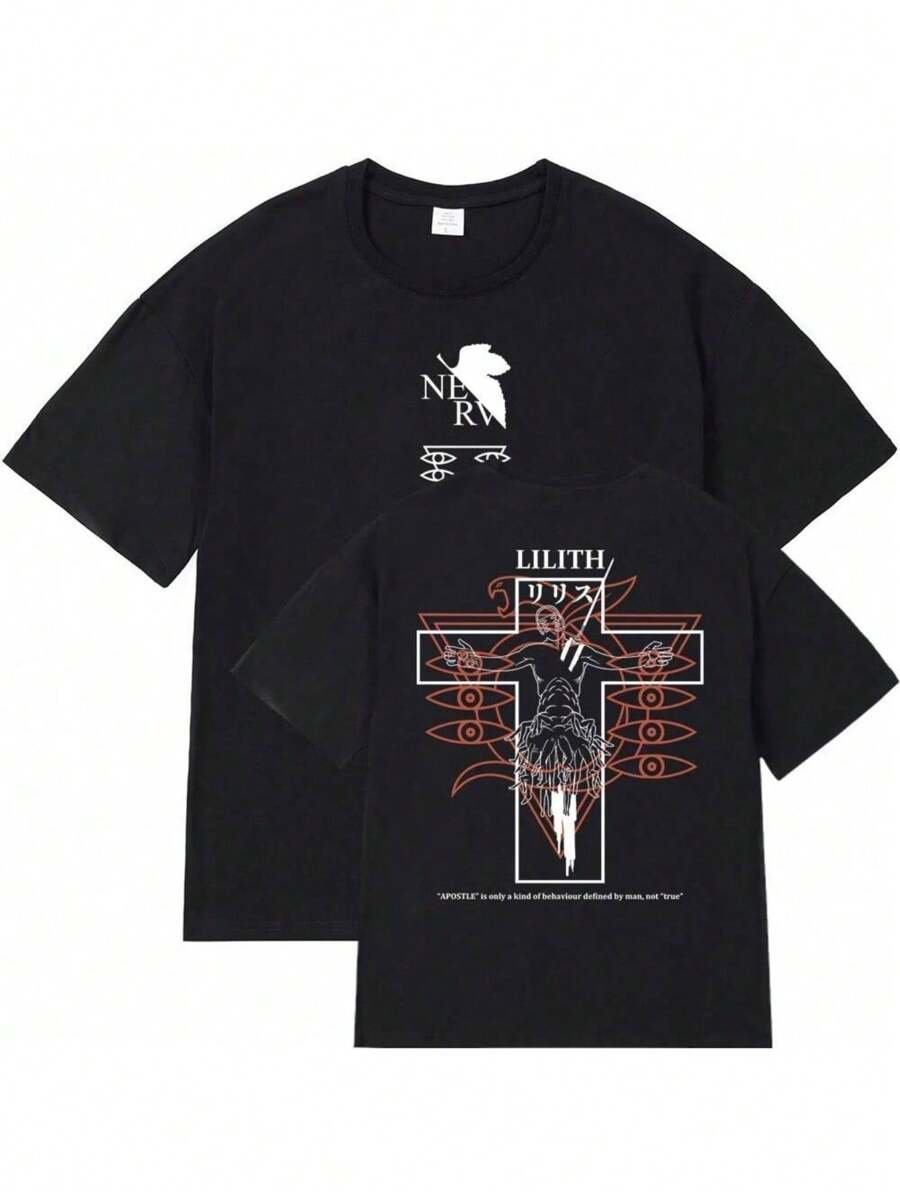 Men T-Shirts - 黑色 - 查看 1