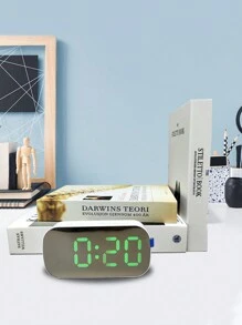 1pc Modern LED Digital Alarm Clock LED Back Light Display Desktop Clocks Electronic Clock For Home Office Travel Desktop Decor Clock Temperature Time Cycle Mode 5 Brightness Dimmer Room Decor Digital Clock - Apricot - View 17