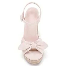 Women's Bow Espadrille Wedge Sandals – Open Toe Platform Heels With Ankle Strap, Cute Summer Shoes