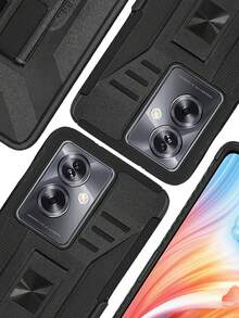 FUNDA USO RUDO CLIP O ANILLO PARA ONEPLUS NORD N30 SE 5G - Blanco y Negro - Ver 2