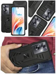 FUNDA USO RUDO CLIP O ANILLO PARA ONEPLUS NORD N30 SE 5G - Blanco y Negro - Ver 7