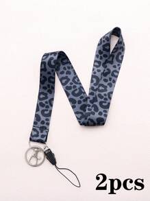 黑色豹纹教师钥匙扣挂绳，可用于挂证件和钥匙，可爱颈带挂绳，可挂信用卡、通行证、手机等，配有金属钥匙环，是送给老师、学生、教职工的绝佳礼物，也是教师节感谢老师的最佳选择。汽车配件、包包挂饰、哥特风、Y2K风格、万圣节配饰、教师节包包配饰、带证件套的挂绳、汽车配件、包包挂饰、圣诞节礼物、送给朋友、姐妹的礼物创意