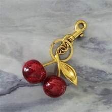 1 pezzo Ciondolo a forma di frutto, nuovo ciondolo grande con pendente a forma di ciliegia in cristallo, ciondolo per portachiavi, San Valentino