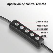 Lámpara de anillo LED 3D de 18 colores rgb con iluminación fotográfica de trípode, lámpara de anillo de selfie soporte de teléfono móvil de video - 10 pulgadas - Ver 5