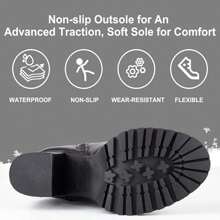 Womens Leather Lace Up Knee High Boots Sexy Biker Boots - 黑色 - 查看 3