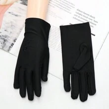 1 đôi Găng tay thun lụa sữa dành cho nữ, mỏng và thoáng khí, găng tay chống nắng chống tia cực tím cho mùa xuân và mùa hè, lái xe/cưỡi ngựa/thể thao ngoài trời Thiết kế thêu hoa chống trượt, nhẹ và co giãn, thích hợp cho phụ kiện váy cưới/đầm tối, có thể sử dụng được Quanh năm - Nhiều màu - Xem 11