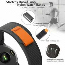 22mm&26mm Quickfit Watchbands For Garmin Fenix 7X/7X Pro/Tactix 7 Pro/6X Pro Fenix 5 Plus Hook&Loop/Alpine Loop Nylon Watch Band For Garmin S60 Garmin Tactix Delta