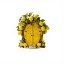 1 件木门装饰，创意童话装饰，适合室内空间、家庭、花园、露台或桌面 - 独特、微型、木制工艺装饰最佳礼物 - 彩色 - 查看 14