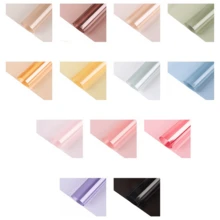 20 piezas Papel de vidrio de colores, papel transparente de OPP inoloro impermeable, papel de cristal de fantasía dulce, materiales de embalaje florales, papel de envoltura de flores frescas, adecuado para el embalaje de flores frescas, manualidades, Nochebuena, embalaje de rosas, Día del Padre, Día de la Madre, San Valentín, boda, aniversario, Navidad, Halloween, Acción de Gracias, temporada de graduación, envoltura de regalos - Multicolor - Ver 3
