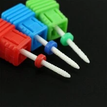 1 o 4 pezzi/set di teste di levigatura in ceramica per arte di unghie, strumenti per rimuovere le cuticole esfolianti, bastoncini per la cura delle unghie pre-trattamento, attrezzatura per manicure non dannosa, con custodia protettiva - Multicolore - Visualizzare 2