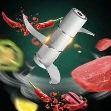 電動大蒜泥器，大蒜搗壓器，輔助食品處理器，無線小型大蒜泥製造機，大蒜去皮工具 - 彩色 - 查看 4