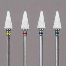 1 Or 5pcs/Set Ceramic Nail Drill Bits Set - Hypoallergenic, Umbrella Shape For Gel Polish Removal & Manicure Tools - Multicolor - View 4