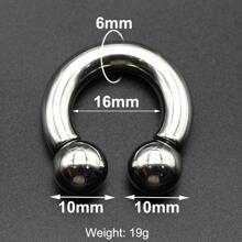 1 Piece Punk Polished Large Gauges 10G~00G Internally Threaded 316L Stainless Steel Circular Horseshoe Ring For Septum Ring Cartilage And Nipple Piercings Men Plugs And Tunnels Nose Rings For Women Ball Ear Expander Heavy Ear Stretcher Lobe Piercing Jewelry