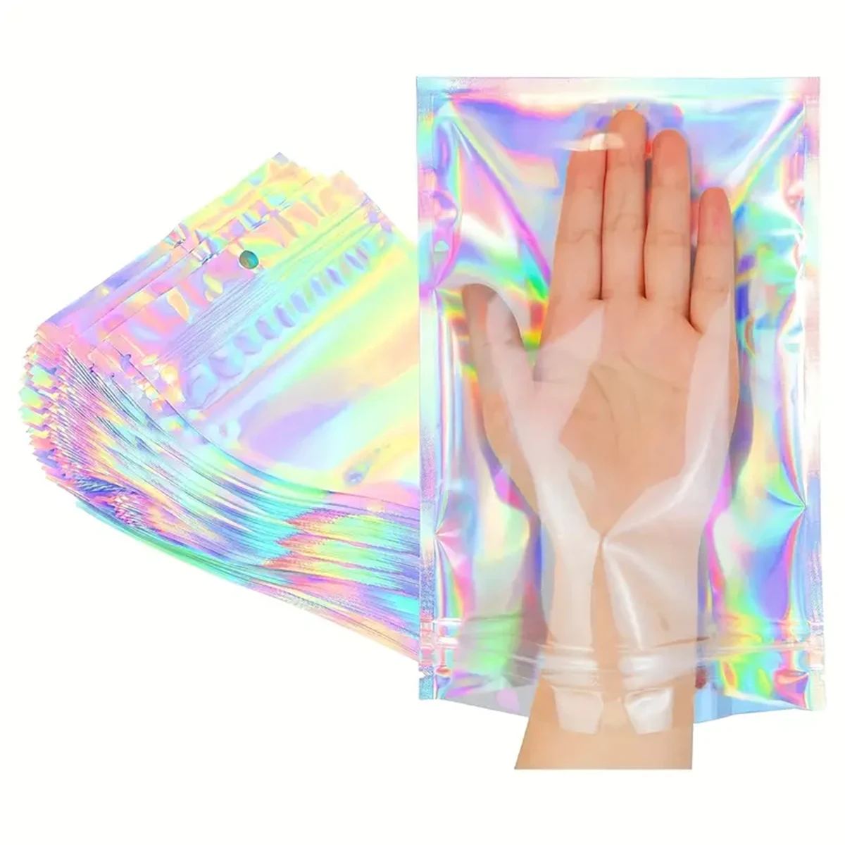 100 Stück Stiftbeutel Transparent - Wiederverschließbare Perlenstift-Verpackungen