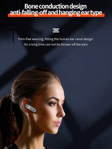 V28 Earhook Wireless Earphone Business Digital Display 5.2 Sports Running Outdoor Car Single-Sided Earphone - Black - View 3