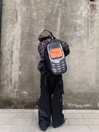 Novelty Retro Old School Shoulder Bag'text Me If You Want Me', Cellphone Funny Telephone Shaped Large Capacity PU Leather Rucksacks Technology Fan Toy Supplies Backpack School Backpack Students Book Bag School Bag Gifts Portable Fashion Casual Backpack Vacation Hip Bag Gifts Vintage Camping Back To School Beach Bag Vintage Laptop Case The Sporty Life Summer Summer Bag Spring Break Men Bags Black Bag Gift Bag Pack Travel Bag Hiking Bag Weekend Bag Backpacks Travel Must Haves Large Bag Vintage Bags School Supplies