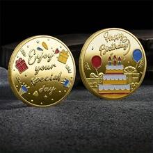 1 枚独特的生日快乐幸运硬币 - 生日庆祝纪念品 - 铁材质，适合送给朋友和家人的通用礼物 - 彩色 - 查看 7