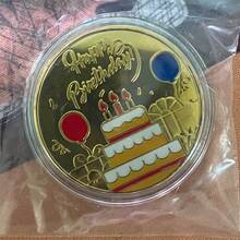 1 枚独特的生日快乐幸运硬币 - 生日庆祝纪念品 - 铁材质，适合送给朋友和家人的通用礼物 - 彩色 - 查看 3