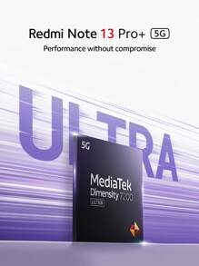Xiaomi Mi Redmi Note 13 Pro Plus 5G 全球版 12GB+512GB 智能手机 超清 200MP 摄像头，配备 OIS 1.5K 120Hz AMOLED 曲面显示屏 联发科 Dimensity 7200-Ultra 全明星耐用性 IP68 防尘防水 120W HyperCharge 配备 5000mAh（典型值）电池 Mi Redmi Note 13 Pro+ 5G - 白色 - 查看 2