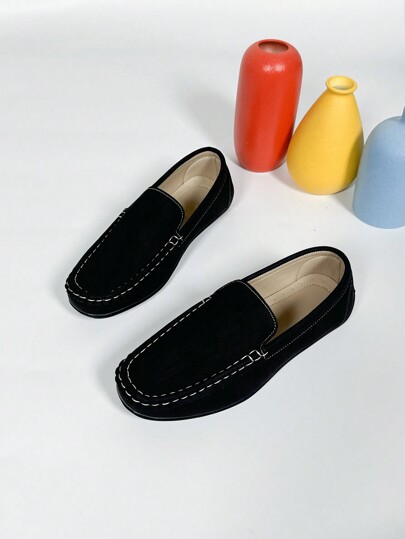 Solid Color Fashion Loafers Breathable Non-Slip Smooth Minimalist Casual Shoes