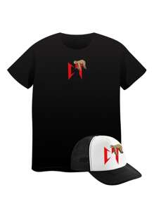 Set Playera y gorra Ct corrido tumbado fernte medio y atras natanael pp junior h mpda paquete - Negro - Ver 2
