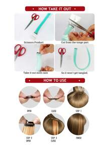 5 PCS Cadet Blue Colored Clip In Hair Extensions 20 Inch Long Straight Hairpieces Clip In Synthetic, Halloween Cosplay Dress Up Fashion Party Christmas New Year Gift For Women Christmas New Year Carnival Music Festival Use(Cadet Blue) - Cadet Blue - View 9