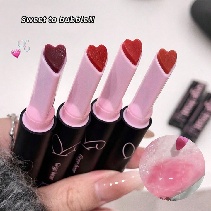 口紅 SHEIN Gege Bear Moisturizing Solid Lip Gloss In Iridescent Shade