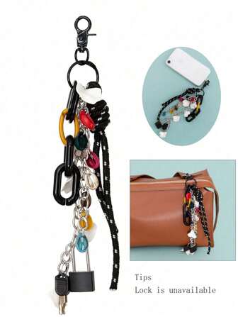 New Creative DIY Women's Bag Pendant, Multifunctional Small Chain Lock, Mobile Phone Case Pendant B366