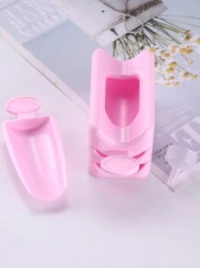 1 pezzo Contenitore di polvere per glitter per unghie riciclabile bianco rosa viola, sistema di immersione, collezionista di polvere, contenitore per paillette, strumenti e accessori per decorazione unghie per conservazione e organizzazione per salone organizzatori, porta trucchi, contenitore trucchi, organizer scrivania, astuccio trucchi