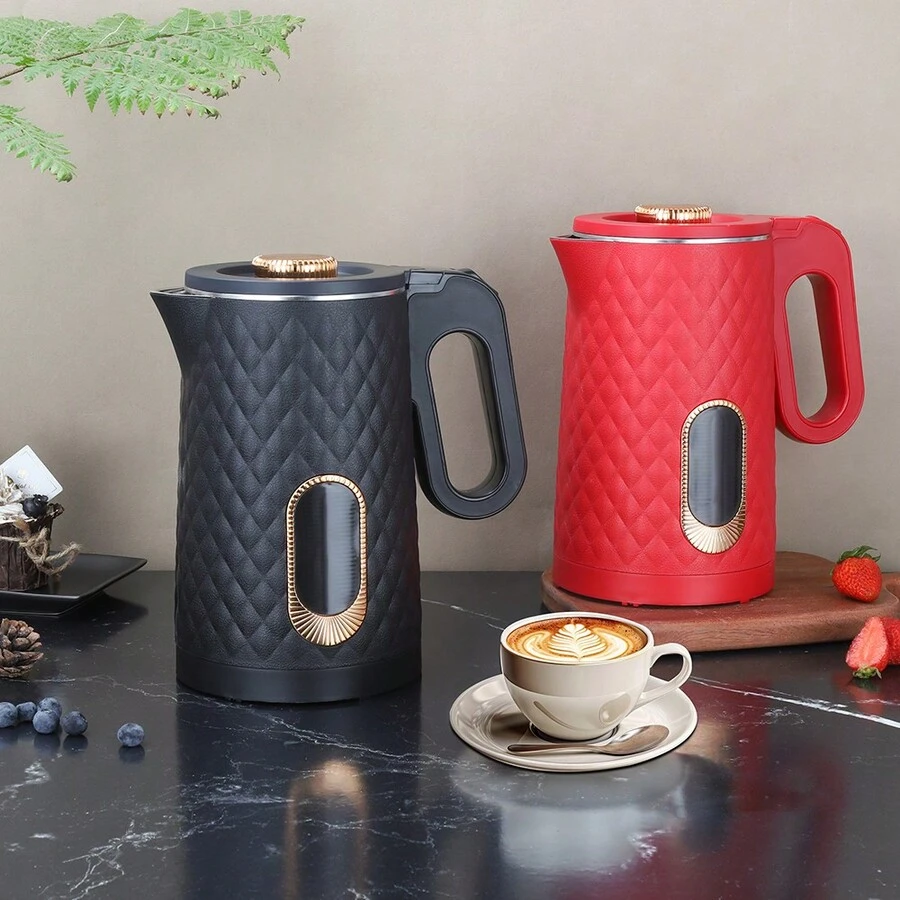 Một ấm đun nước điện 220-240V EU, dung tích lớn 2L, đun sôi nhanh, ấm trà mini thời trang cho gia đình, ký túc xá, pha trà và cà phê - Phích cắm loại EU E (220-240V) - Xem 1