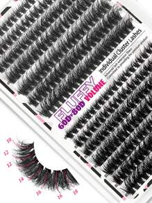 280piezas Grupos de pestañas individuales y esponjosas con mezcla de 2 estilos 60D + 80D D Curl de 10-18mm para crear una apariencia natural, súper suaves y densas. Pestañas postizas individuales y reutilizables extra gruesas, ideales para principiantes en casa, en el camino, para el uso diario, fiestas, festivales de música y Halloween.